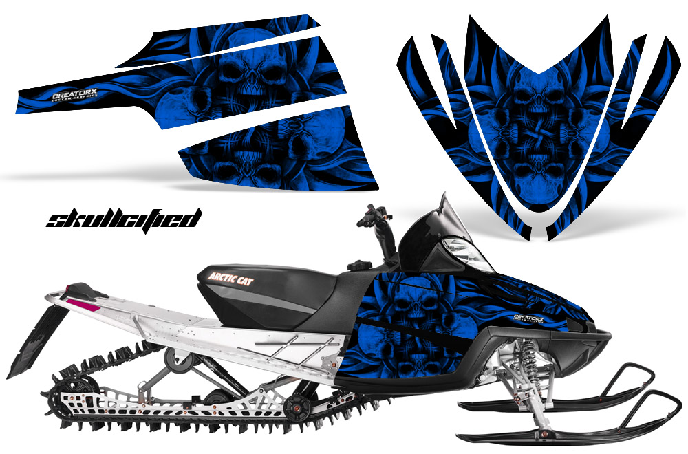 Arctic Cat M Series CrossFire Graphics Kit Skullcified Flat Blue